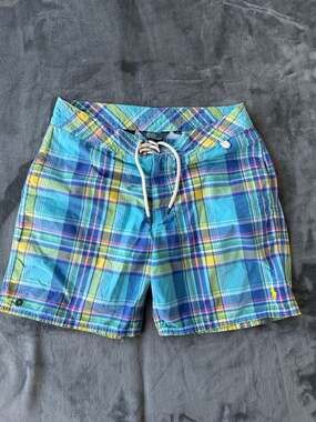 Polo Ralph Lauren Plaid Swim Trunks Size 32